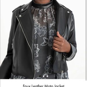 Vegan Leather Motto Jacket